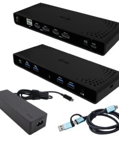 I-TEC Universal Dual 4K Display Docking Station PD 85W + USB-C Charger 100W