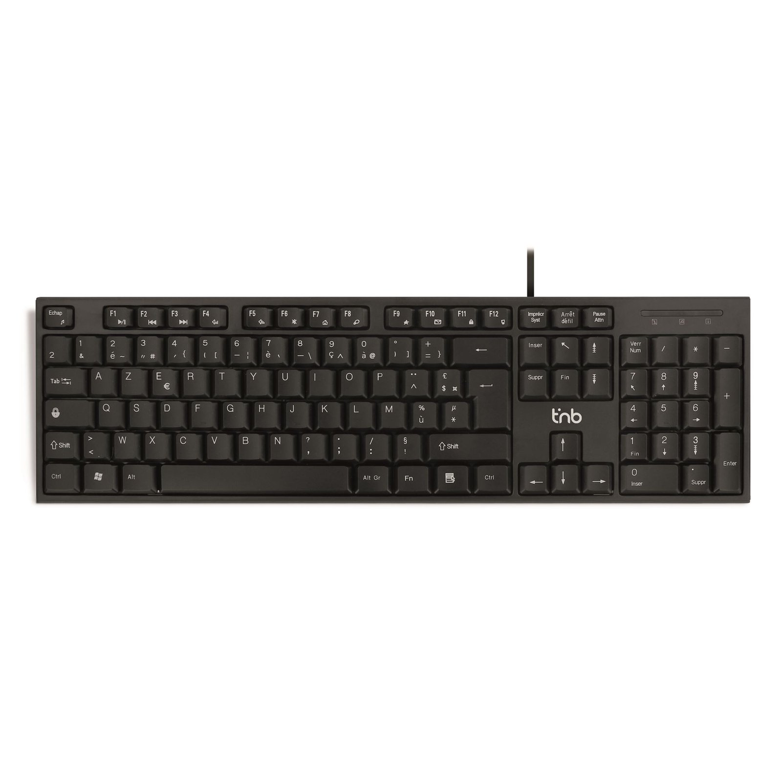 T'NB TNB CLASSY - Combo clavier et souris filaires - AZERTY - noir (FR)