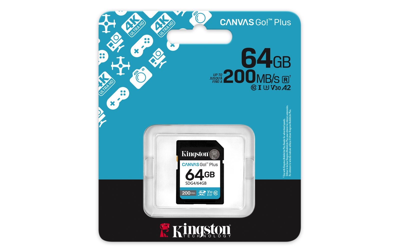 KINGSTON 64Go SDXC Canvas Go Plus Gen4 200Mo/s C10 UHS-I U3 V30 – Image 3