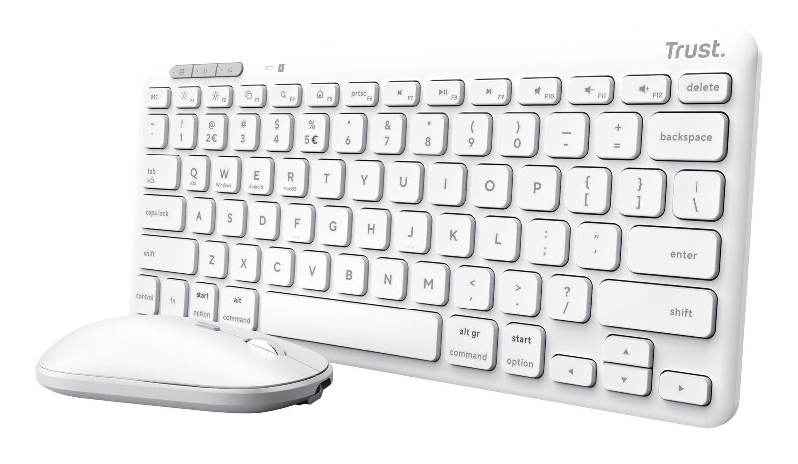 TRUST Pack clavier & souris sans fil LYRA Bluetooth - blanc (FR)