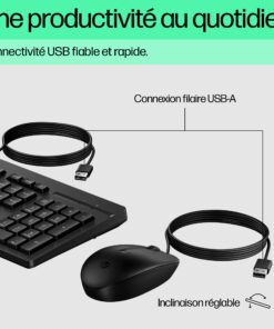 Alternative view of HP INC. HP 225 Wired Mouse and Keyboard Combo G2 (FR)