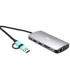 I-TEC USB-C Metal Nano Dock 2xHDMI 1xVGA 1xSD Cardreader 1xmicroSD Cardreader 1xGLAN 3xUSB 2.0 1xUSB 3.2 1xUSB-C3.2Data 1xUSB-C PD