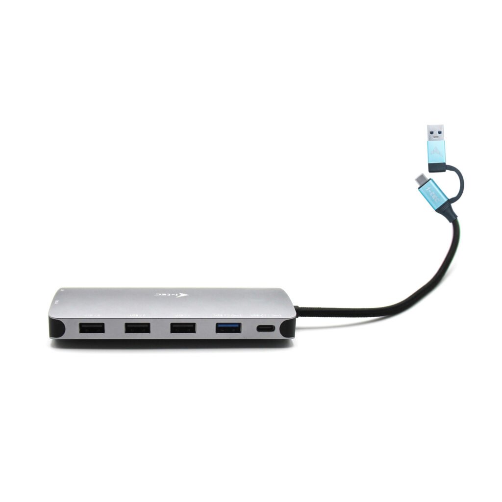 I-TEC USB-C Metal Nano Dock 2xHDMI 1xVGA 1xSD Cardreader 1xmicroSD Cardreader 1xGLAN 3xUSB 2.0 1xUSB 3.2 1xUSB-C3.2Data 1xUSB-C PD – Image 3
