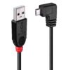 LINDY USB 2.0 Type A/Micro-B 90 0.5m Mini-B plug right angled