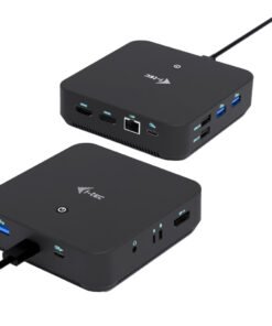 I-TEC USB-C DS 2 x HDMI 1x DP 1x GLAN 1x USB-C 3.2 3x USB-A 3.2 2x USB 2.0 1x 3.5mm Audio/Mic 1x 100W USB-C Power Delivery