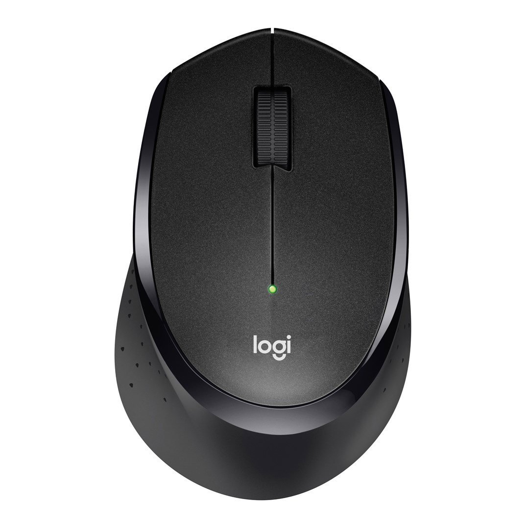 LOGITECH M330 SILENT PLUS Mouse 3 buttons wireless 2.4 GHz USB wireless receiver black