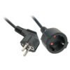 LINDY 5m Schuko Extension Cable Colour: Black