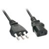 LINDY 0.7m IEC mains lead italy Italian mains plug - IEC320C13