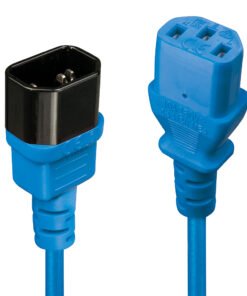 LINDY 1m IEC Extension Lead Blue