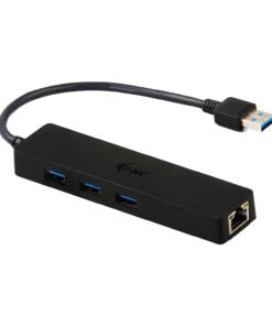 I-TEC USB 3.0 Slim HUB 3 Port with Gigabit Ethernet Adapter ideal for Notebook Ultrabook Tablet PC support Win und Mac OS