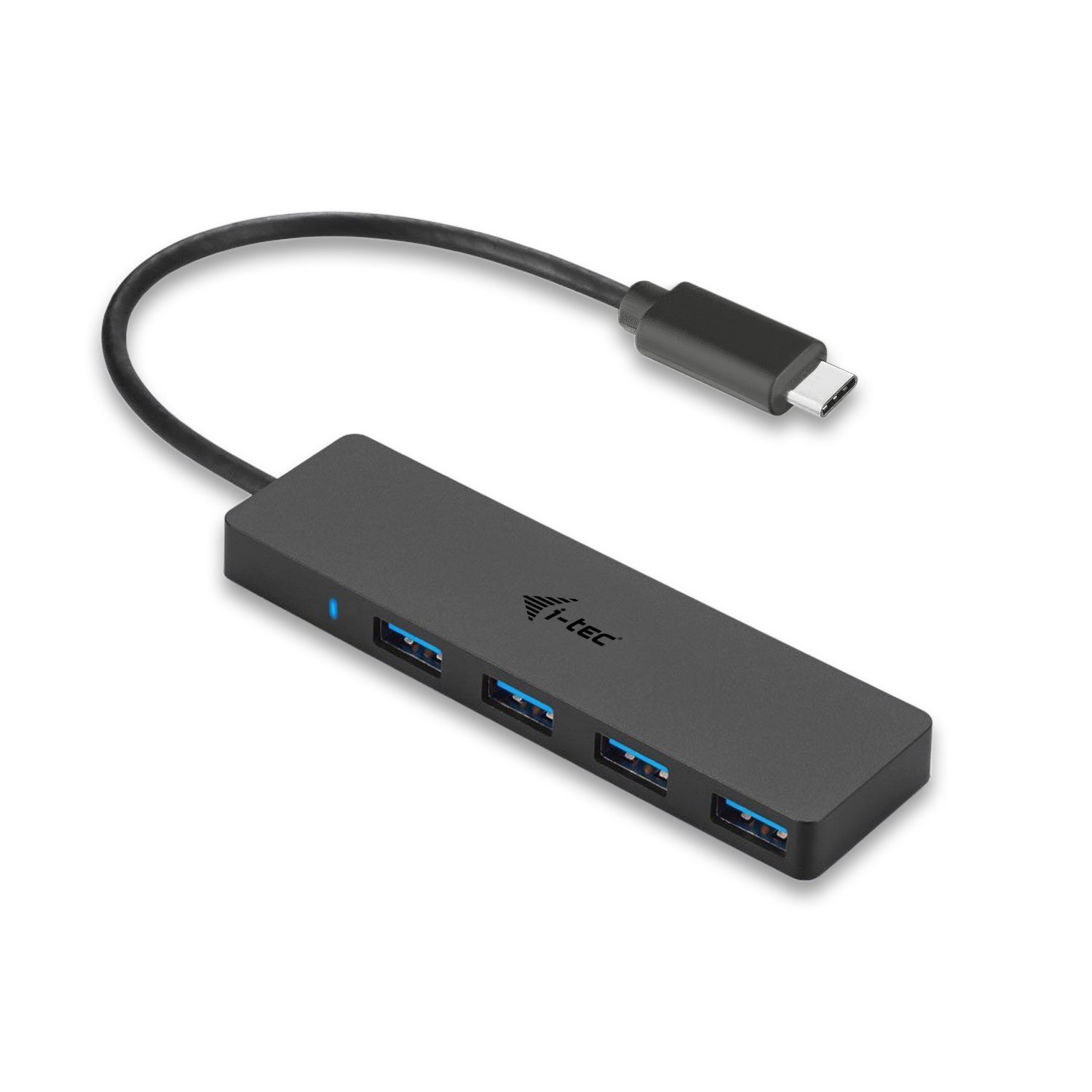 I-TEC USB C Slim Passive HUB 4 Port without power adapter for Notebook Tablet PC supports Win Mac OS compatible with Thunderbolt