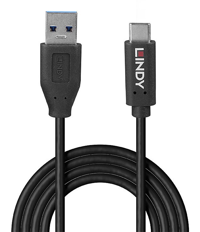 LINDY 1m USB 3.2 Type A to C Cable 10Gbps GRS – Image 2