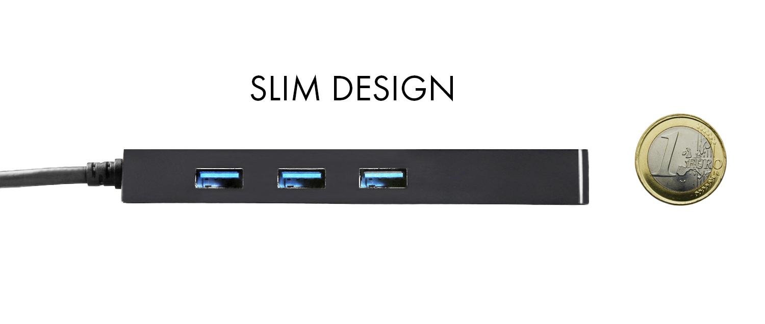 I-TEC USB C Slim HUB 3 Port with Gigabit Ethernet Adapter ideal for New Macbook Macbook Pro 2016 etc. compatible with Thunderbolt 3 – Image 3