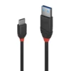 LINDY 1m USB 3.2 Type A to C Cable 3A Black Line
