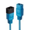 LINDY 1m IEC C19 to C20 Extension Cable Blue