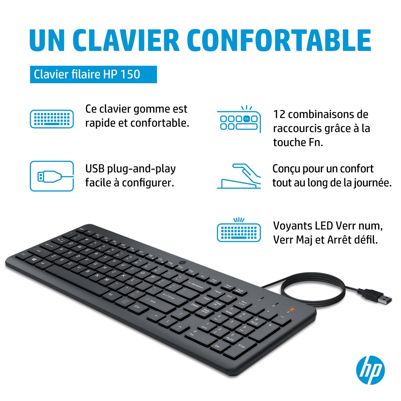 HP INC. HP 150 Wired Keyboard – Image 3