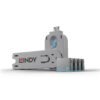 LINDY Clé USB et 4 bloqueurs de ports USB Bleu