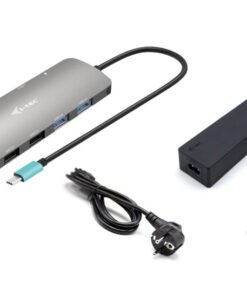 I-TEC USB-C Metal Nano Dock 2x HDMI 1x GLAN 2x USB 3.2 2x USB 2.0 1x USB-C 3.2 Gen.1 Data 1x USB-C 100W PD + Charger 100W