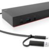 LENOVO ThinkPad Hybrid USB-C avec USB-A Dock - Station daccueil - USB-C - 2 x HDMI, 2 x DP - GigE - 135 Watt - ThinkRed
