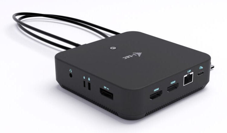 I-TEC USB-C DS 2 x HDMI 1x DP 1x GLAN 1x USB-C 3.2 3x USB-A 3.2 2x USB 2.0 1x 3.5mm Audio/Mic 1x 100W USB-C Power Delivery + Charger – Image 3