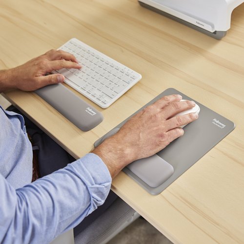 FELLOWES Repose-poignets clavier compact Breyta Gris – Image 3