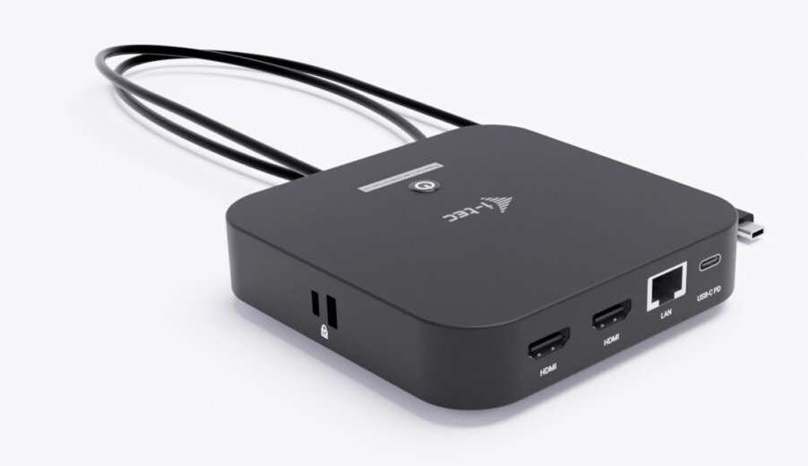I-TEC USB-C Dual HDMI DS 2x HDMI 1x GLAN 2x USB-A 3.2 2x USB 2.0 1x USB-C Gen2 1x USB-C Gen1 1x Audio/Mic Jack 1x 100W USB-C PD – Image 2