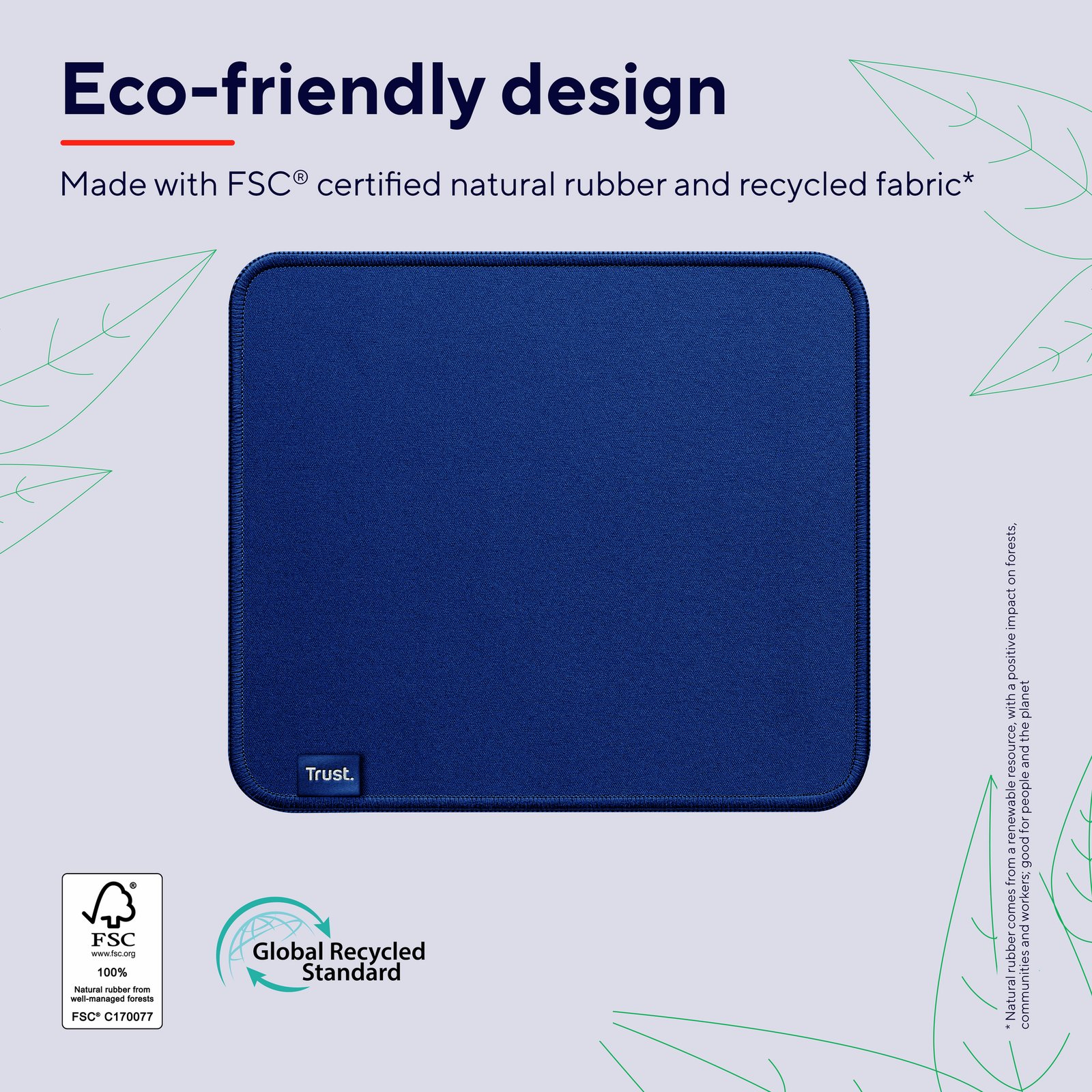 TRUST Tapis de souris BOYE ECO - Blue – Image 3