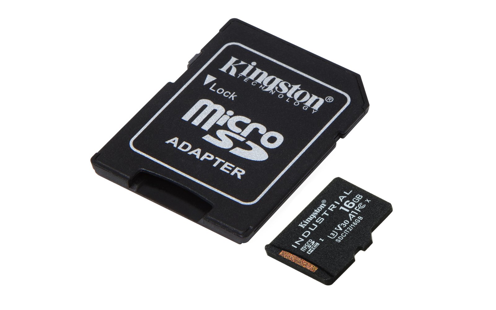 KINGSTON 16Go microSDHC Industrial C10 A1 pSLC Card + SD Adapter – Image 2