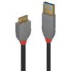 LINDY Câble USB 3.0 Type A vers Micro-B Anthra Line 1m