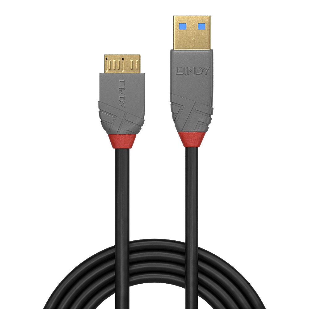 LINDY Câble USB 3.0 Type A vers Micro-B Anthra Line 1m – Image 2
