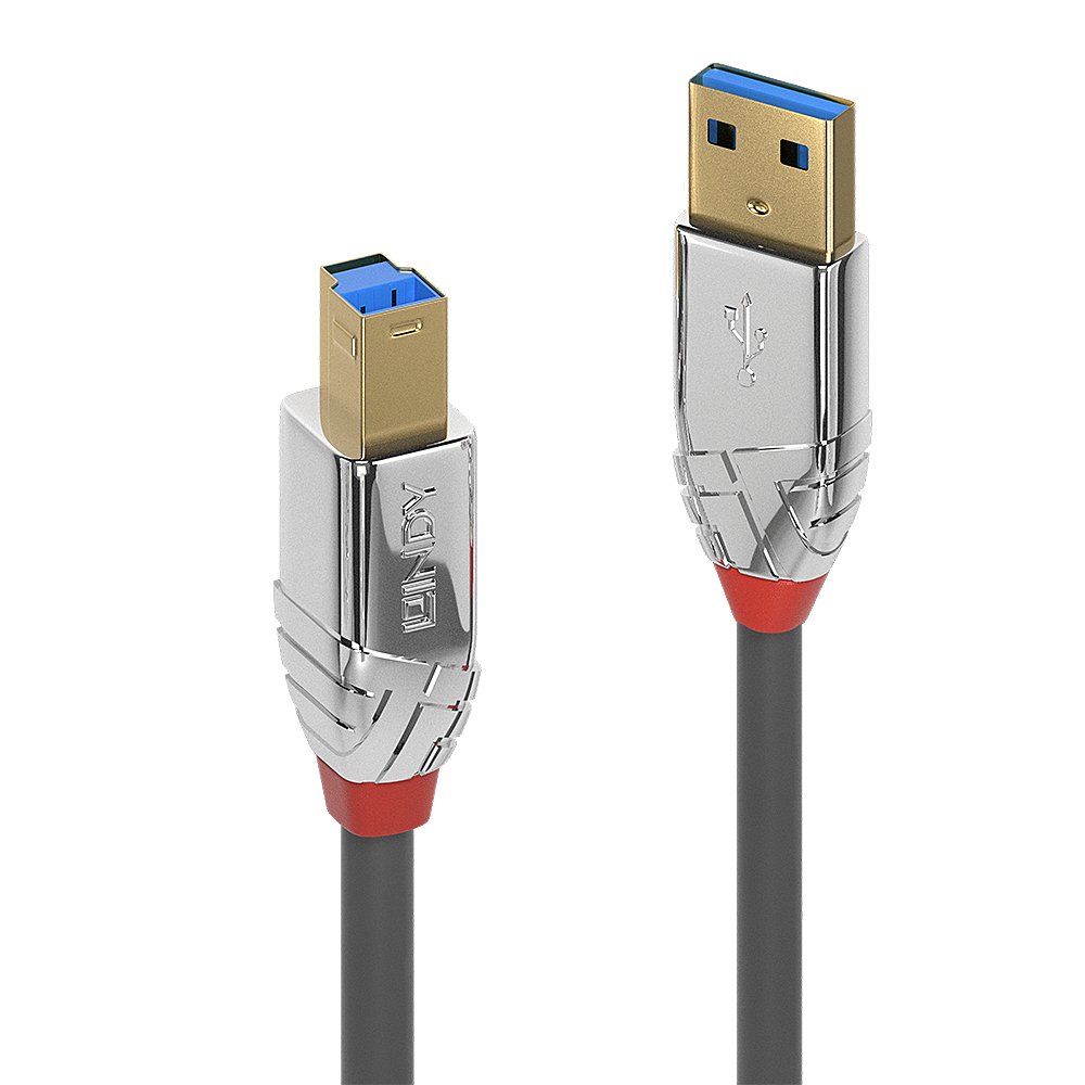 LINDY 0.5m USB 3.0 Type A/B Cable Cromo Line 5Gbit/s