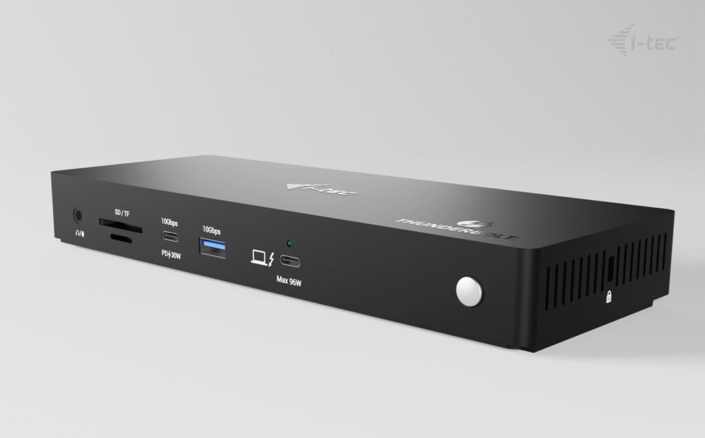 I-TEC Thunderbolt4 3xDisplay DS 2xHDMI 1xTB3 1x2.5GLAN 1xUSB-C Gen2 2xUSB-A Gen2 2xUSB-A Gen1 SD+TF Cardreader 1x Audio/Mic PD 96W – Image 2
