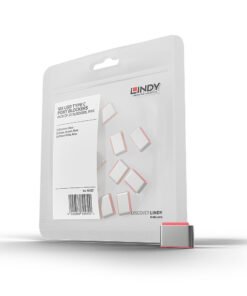 LINDY USB Type C Port Blockers Pack of 10 Red