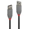 LINDY 0.2m USB 2.0 Type A Cable Anthra Line USB Type A Male to Male