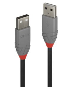 LINDY 0.2m USB 2.0 Type A Cable Anthra Line USB Type A Male to Male