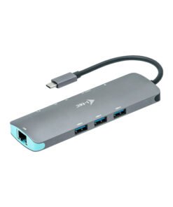 Alternative view of I-TEC USB C Metal Nano Docking Station 1xHDMI4K 1xSD Cardreader 1xmicroSD reader 1xGLAN 3xUSB 3.0 Port 1xUSB-C Sans Alimentation