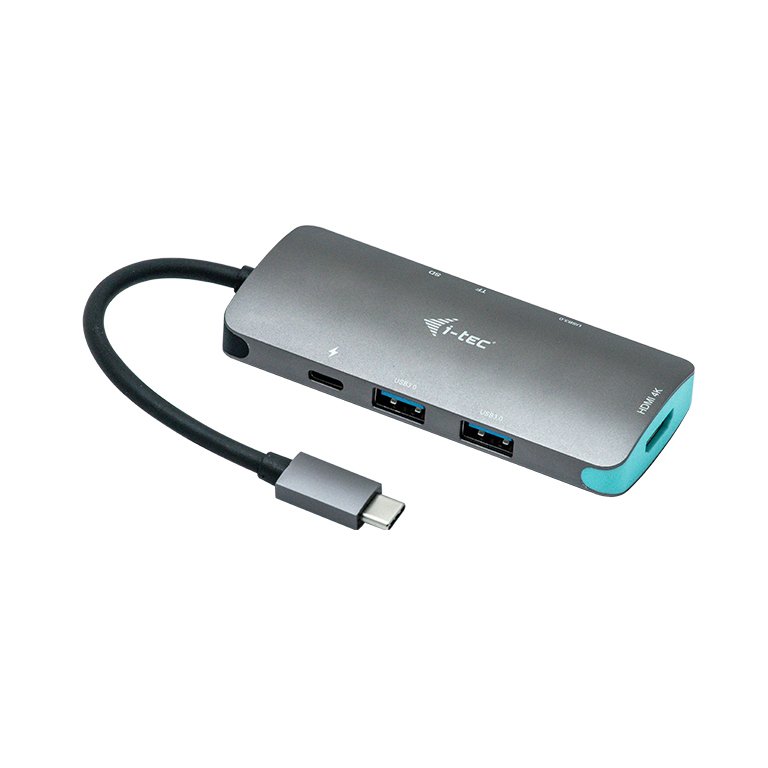 I-TEC USB C Metal Nano Docking Station 1xHDMI 4K 1xSD Cardreader 1xmicroSDCardreader 3xUSB 3.0 Port 1xUSB-C PD sans alimentation – Image 3