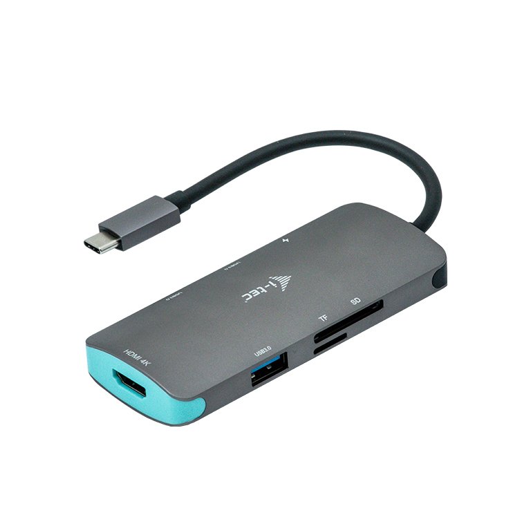 I-TEC USB C Metal Nano Docking Station 1xHDMI 4K 1xSD Cardreader 1xmicroSDCardreader 3xUSB 3.0 Port 1xUSB-C PD sans alimentation – Image 2