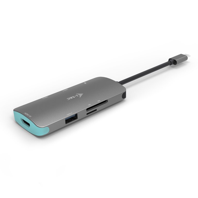 I-TEC USB C Metal Nano Docking Station 1xHDMI 4K 1xSD Cardreader 1xmicroSDCardreader 3xUSB 3.0 Port 1xUSB-C PD sans alimentation