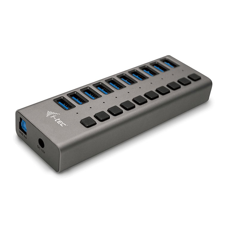 I-TEC USB 3.0 Charging HUB 10port port with external power adapter 48W 10x USB charging port for Tablets Notebooks Ultrabooks PC