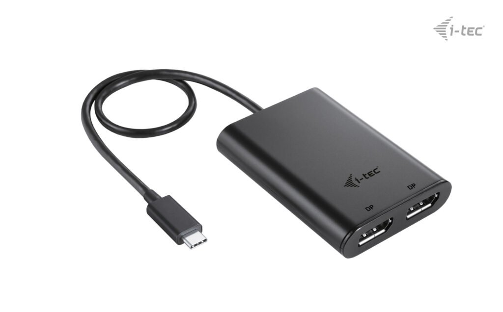 I-TEC USB-C Dual 4K/60Hz single 8K/30Hz DP Video Adapter 2x DP Port – Image 2