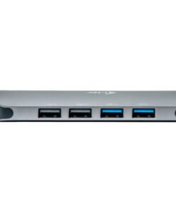 Alternative view of I-TEC USB-C Metal Nano Dock 2x HDMI 1x GLAN 2x USB 3.2 2x USB 2.0 1x USB-C 3.2 Gen.1 Data 1x USB-C 100W PD + Charger 100W