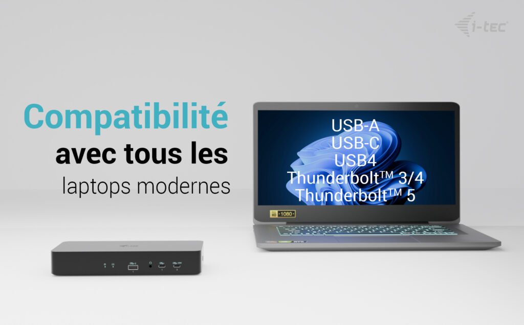 I-TEC Universal Intelligent Dual Display DS 2xHDMI 2xDP 1xGLAN 2xUSB-C Gen2 3xUSB-A Gen2 2xUSB-A Gen1 1xAudio/Mic PD100W KL – Image 3