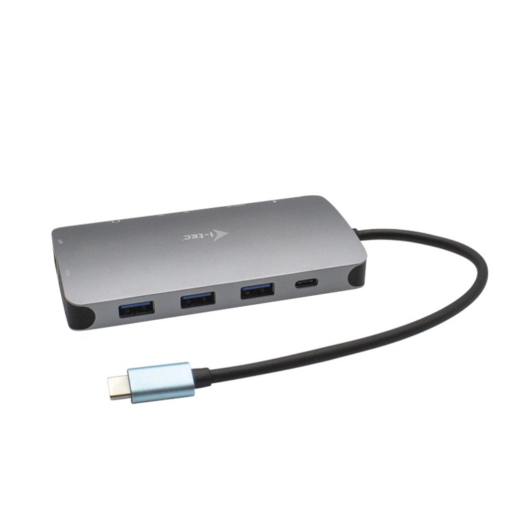 I-TEC USB-C Metal Dock 1xHDMI 1xVGA 1xSD+1xmicroSD Card reader 1xGLAN 1xAudio/Mic 3xUSB 3.1 1xUSB-C Data 1xUSB-C PD + Charger 100W – Image 3