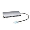 I-TEC USB-C Metal Nano Dock 2xDP 1xHDMI 1xGLAN 1xAudio/Mic 2xUSB 3.1 2xUSB 2.0 1xUSB-C Data 1xUSB-C, sans alimentation fournie