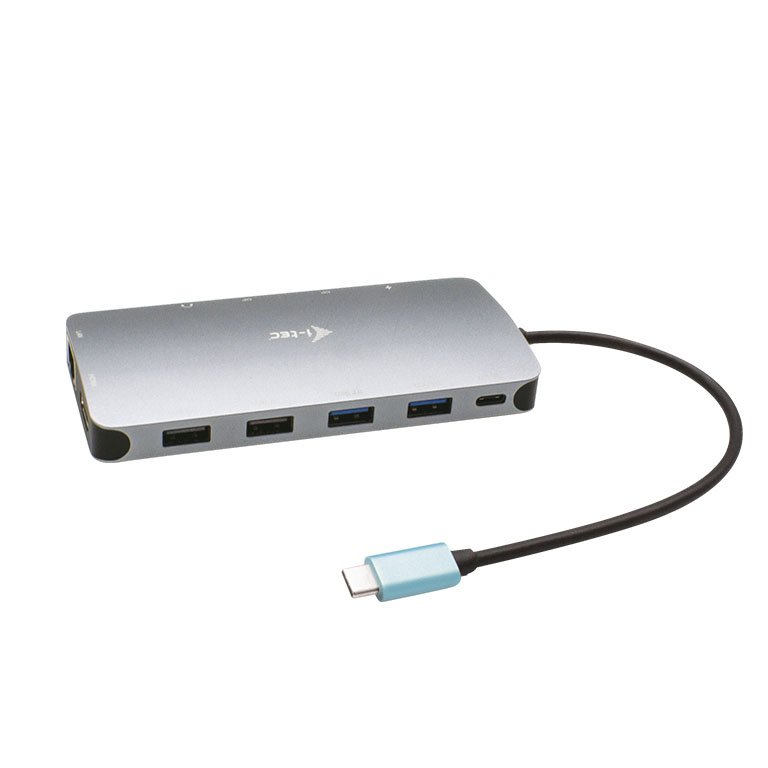 I-TEC USB-C Metal Nano Dock 2xDP 1xHDMI 1xGLAN 1xAudio/Mic 2xUSB 3.1 2xUSB 2.0 1xUSB-C Data 1xUSB-C, sans alimentation fournie