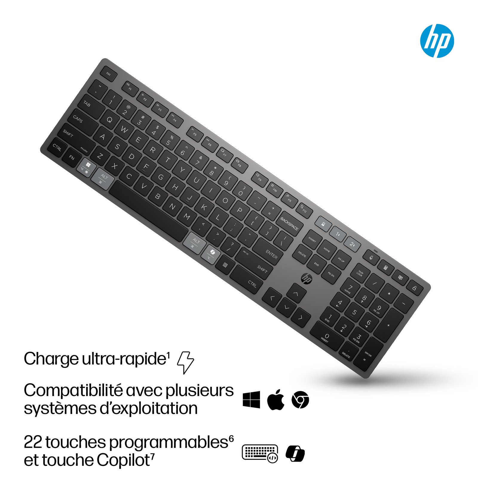 HP INC. HP 725 Multi-Device Rechargeable Wireless Keyboard – Image 2