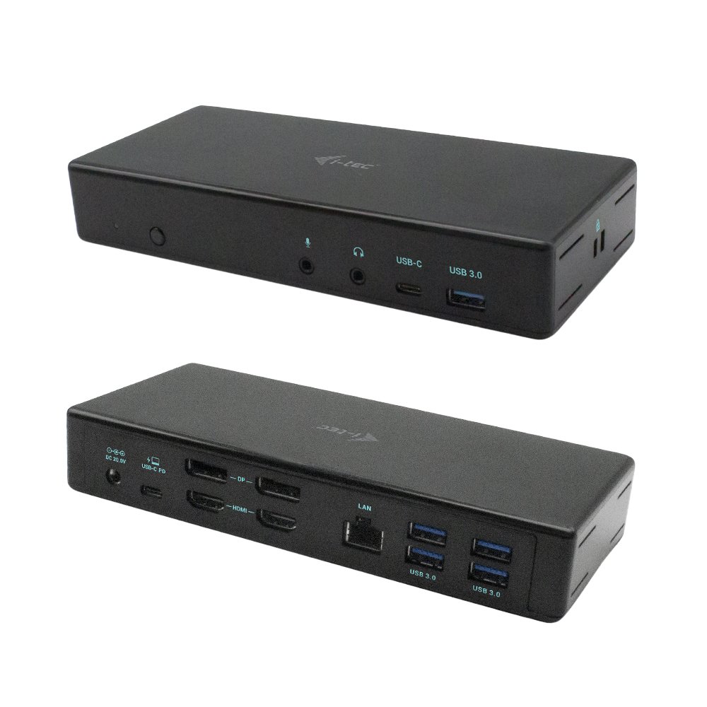 I-TEC USB-C Quattro Display Docking Station 2xDP 2xHDMI 1xGLAN 5xUSB 3.0 1xUSB-C-Data 1xAudio 1xMic 85W PD KL