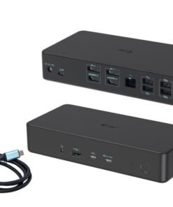 I-TEC USB 3.0 USB-C Thunderbolt 3 Professional Dual 4K Display Docking Station Generation 2 + Power Delivery 100W