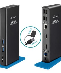 I-TEC USB 3.0/USB-C Dual HDMI Docking Station 2xHDMI 1xGLAN 2xUSB 3.0 4xUSB 2.0 1xAudio 1xMic